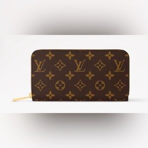 Louis Vuitton AUTHENTIC Monogram Canvas Wallet in Brown and Gold With Box